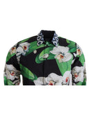 100% Authentic Dolce &amp; Gabbana Black Floral Dress Shirt 40 IT Men
