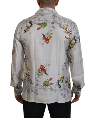 Stunning Dolce & Gabbana Casual Pajama Look Satin Shirt S Men
