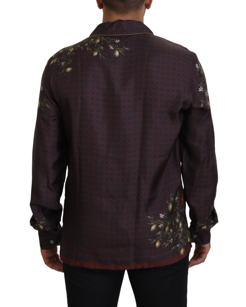 Stunning Dolce &amp; Gabbana Silk Shirt with Ostrich Print S Men