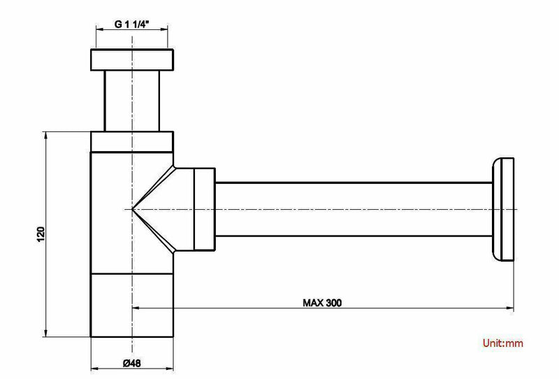 2023 Brushed Nickel p trap ROUND BOTTLE TRAP 32/40 mm WASTE for wall hung basin vanit