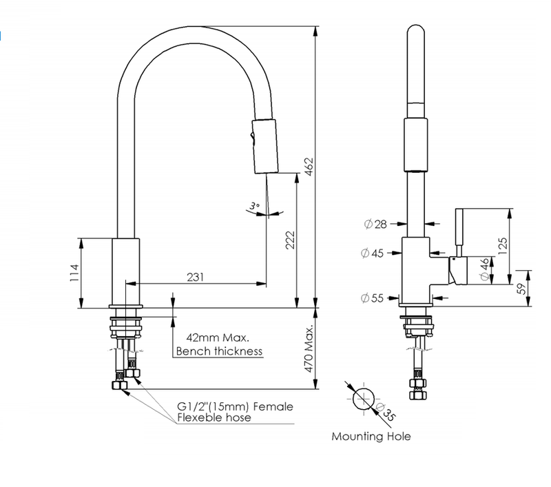 2023 Brushed Nickel Pull out Kitchen tap solid stainless steel made