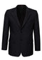 Mens Single Breasted 2 Button Suit Jacket Work Business - Pin Striped - Black - 102
