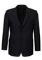 Mens Single Breasted 2 Button Suit Jacket Work Business - Pin Striped - Black - 137
