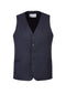 Mens Bamboo Blend Longline Vest Waistcoat w/ Stretch Business Forrnal Dress - Navy - 102
