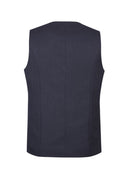 Mens Bamboo Blend Longline Vest Waistcoat w/ Stretch Business Forrnal Dress - Navy - 97