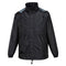 HUSKI STRATUS RAIN JACKET Waterproof Workwear Concealed Hood Windproof Packable - Black - 4XL