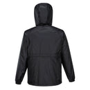 HUSKI STRATUS RAIN JACKET Waterproof Workwear Concealed Hood Windproof Packable - Black - 5XL