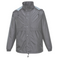 HUSKI STRATUS RAIN JACKET Waterproof Workwear Concealed Hood Windproof Packable - Charcoal - S
