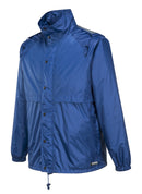 HUSKI STRATUS RAIN JACKET Waterproof Workwear Concealed Hood Windproof Packable - Cobalt - 5XL