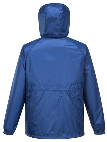 HUSKI STRATUS RAIN JACKET Waterproof Workwear Concealed Hood Windproof Packable - Cobalt - XL