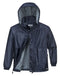 HUSKI STRATUS RAIN JACKET Waterproof Workwear Concealed Hood Windproof Packable - Navy Blue - 5XL