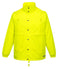 HUSKI STRATUS RAIN JACKET Waterproof Workwear Concealed Hood Windproof Packable - Yellow Fluro - 4XL