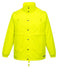 HUSKI STRATUS RAIN JACKET Waterproof Workwear Concealed Hood Windproof Packable - Yellow Fluro - 5XL
