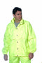 HUSKI STRATUS RAIN JACKET Waterproof Workwear Concealed Hood Windproof Packable - Yellow Fluro - L