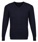 Mens Advatex Varesa Wool Pullover Jumper Cardigan - Navy - L