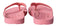 ARCHLINE Orthotic Thongs Arch Support Shoes Flip Flops - Pastel Pink - EUR 42