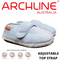 ARCHLINE Orthotic Plus Slippers Closed Scuffs Pain Relief Moccasins - Baby Blue