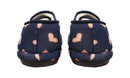 ARCHLINE Orthotic Plus Slippers Closed Scuffs Pain Relief Moccasins - Navy Hearts - EU 39
