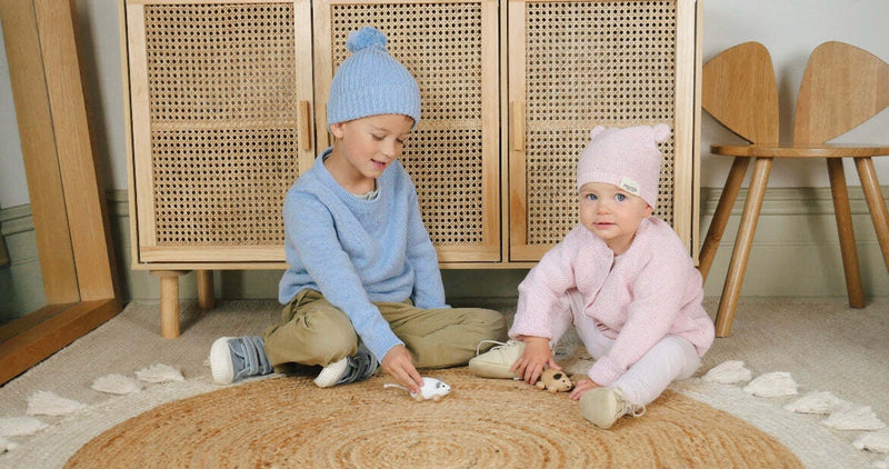 Ponchik Babies + Kids Bear Beanie Hat Warm Winter - Love - 3-12 Months
