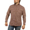 Mens Long Sleeve Flannelette Shirt 100% Cotton Flannel - Burgundy Check - L
