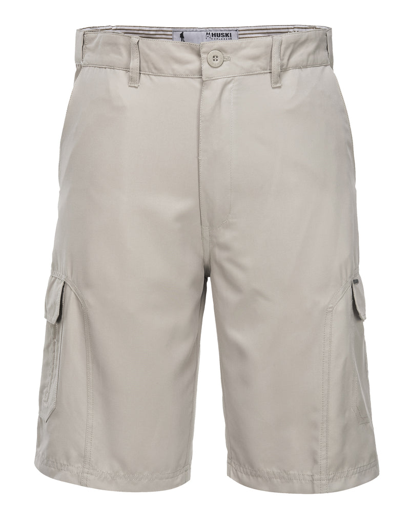 HUSKI Cargo Shorts Mens Cascade Microfibre Flexi Fit Short Army Military 515206 - Bone - 4XL (112cm Waist)