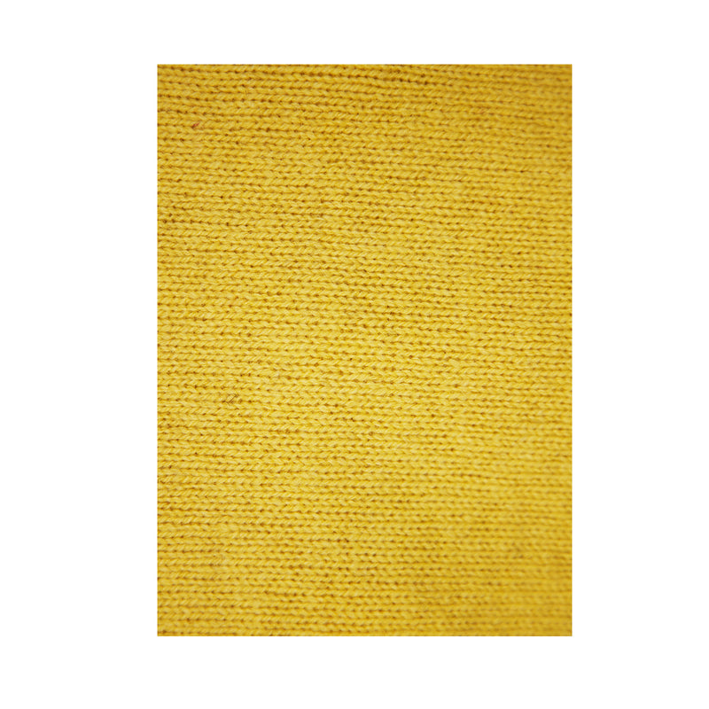 100% SHETLAND WOOL CREW Round Neck Knit JUMPER Pullover Mens Sweater Knitted - CORN