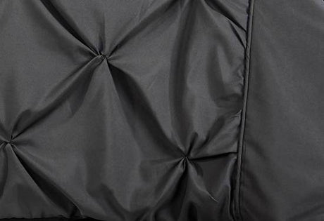 Queen Size Charcoal Diamond Pintuck Quilt Cover Set(3PCS)