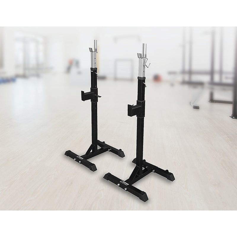 Squat Rack Stand Pair Bench Press Weight Lifting Barbell