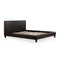 Queen PU Leather Bed Frame Brown