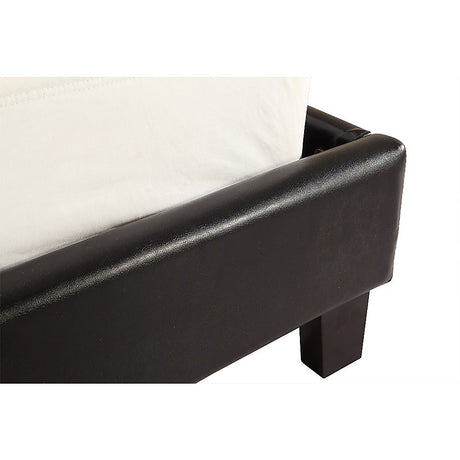 King PU Leather Bed Frame Black