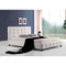 Queen PU Leather Deluxe Bed Frame White