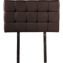 PU Leather Single Bed Deluxe Headboard Bedhead - Brown