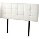 PU Leather Queen Bed Deluxe Headboard Bedhead - White