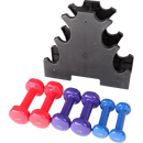 6-Piece Dumbbell Set with Rack