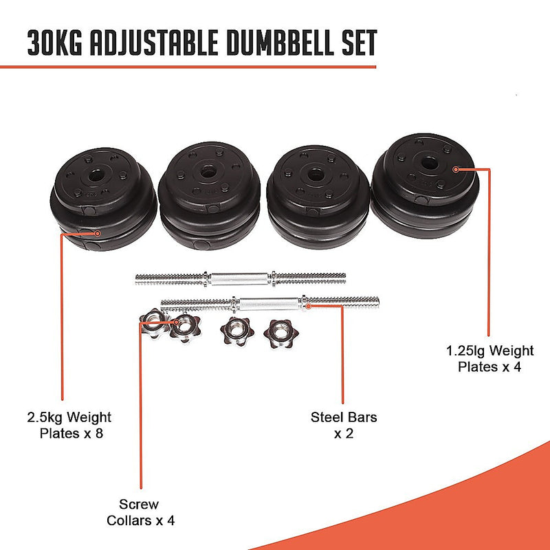 30KG Adjustable Dumbbell Set