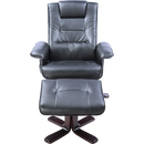 PU Leather Massage Chair Recliner Ottoman Lounge Remote
