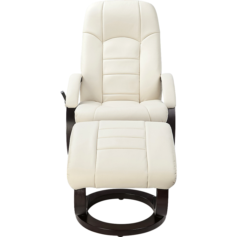 PU Leather Deluxe Massage Chair Recliner Ottoman Lounge Remote