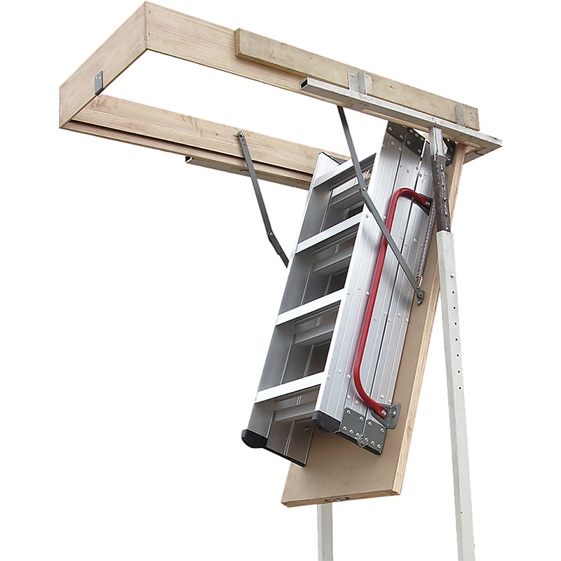 Deluxe Aluminium Attic Loft Ladder - 2700mm to 3050mm