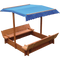 Kids Wooden Toy Sandpit with Canopy