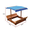 Kids Wooden Toy Sandpit with Canopy