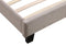 Double Linen Fabric Bed Frame Beige