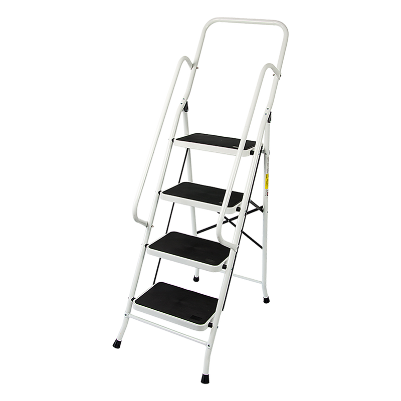 Foldable Non Slip 4 Step Steel Ladder