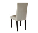 2 x Premium Fabric Linen Palermo Dining Chairs High Back - Dark Sandy Brown