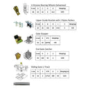 Sliding Gate Hardware Accessories Kit - 6m Track, Wheels, Stopper, Roller Guide