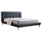 Double PU Leather Deluxe Bed Frame Black