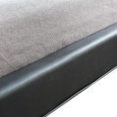 Double PU Leather Deluxe Bed Frame Black