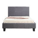 King Single Linen Fabric Bed Frame Grey