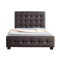 King Single PU Leather Deluxe Bed Frame Brown