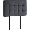 Linen Fabric Single Bed Deluxe Headboard Bedhead - Grey