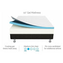 Palermo King Single 25cm Gel Memory Foam Mattress - Dual-Layered - CertiPUR-US Certified